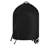 Jotekonoby Housse de barbecue 66,5 cm en tissu Oxford 210D imperméable pour barbecue Weber avec résistance aux UV et sangles coupe-vent, noir