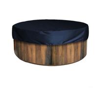 Jotekonoby Housse de protection ronde étanche 190T avec revêtement argenté - Protection contre les intempéries et la poussière - 200 x 30 cm - Noir