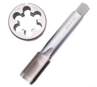 Jotekonoby Insert indexable pour le travail des métaux | pour HSS 7/8-18 UNS Ensemble de tarauds et filières droitiers | Outil de taraudage en acier au carbone pour acier inoxydable, fer, cuivre