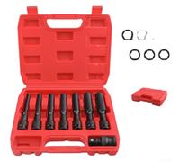 Jotekonoby Jeu de douilles métriques à entraînement de 1,27 cm avec construction à paroi mince étendue en chrome vanadium pour une utilisation d'outils à impact dans des espaces de travail confinés (B