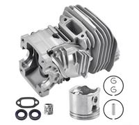 Jotekonoby Kit complet de piston de culasse de 47 mm avec joints d'huile à roulement à aiguille compatible avec tronçonneuse MS291 MS291C MS271 1141 020 1206