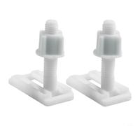 Jotekonoby Kit de réparation de charnières de siège de toilette avec boulons, vis et raccords en plastique blanc pour salle de bain, kit complet de rechange pour la plupart des sièges de toilette