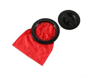 Jotekonoby Kit de trappe de pont de 15,2 cm avec housse circulaire noire avec sac de rangement ABS étanche, accessoire pour planche de surf pour kayak, pagaie, bateau de pêche