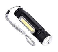 Jotekonoby Lanterne de travail LED magnétique avec zoom réglable, double source de lumière et aimant de base puissant, lampe de poche rechargeable par USB en alliage d'aluminium