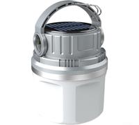 Jotekonoby Lanterne solaire LED portable pour l'extérieur, lampe de camping rechargeable par USB avec design étanche et compact, lampe de tente multifonction pour (grisB)