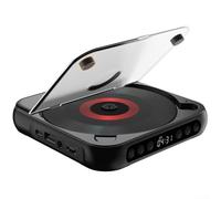 Jotekonoby Lecteur CD portable avec compatibilité, écran LCD et batterie de voyage 2000 mAh - Lecture CD/CD-RW/MP3, compact avec fonction répétition, noir