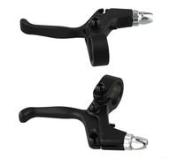 Jotekonoby Leviers de frein en alliage pour vélo de montagne et enfants pour vélo à 2 doigts, facile à utiliser, format linéaire, compatible avec disque mécanique et transport (argenté)