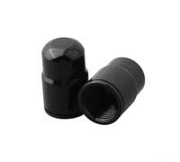 Jotekonoby Lightwe - Lot de 2 bouchons de valve de pneu de vélo en aluminium pour AV/FV et intérieur avec route pour vélo, valves étanches à la poussière (noir)