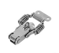 Jotekonoby Loquet à bascule à ressort en acier inoxydable pour boîte à outils, coffre, armoire, boîte de rangement, fermeture de boîtier et matériel de travail du bois, ressorts doubles (sans trous)
