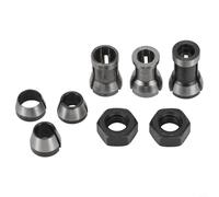 Jotekonoby Lot d'adaptateurs de mandrin de serrage 6 mm 6,35 mm 8 mm pour fraiseuse CNC et fraiseuse, outil de gravure en acier au carbone avec serrage de précision, défonceuse à bois