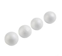 Jotekonoby Lot de 10 boules en mousse blanches pour loisirs créatifs, 5 cm à 10 cm, formes rondes en mousse pour éducation et décoration de fête (5 cm)