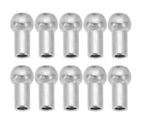 Jotekonoby Lot de 10 butées à billes pour poulie de gymnastique - Pièces de joint en métal pour câbles de 5 mm et 6 mm de diamètre - Accessoires de rechange pour fitness à domicile (11 x 4,5 x 16 mm)