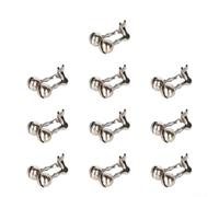 Jotekonoby Lot de 10 détecteurs de touche de pêche avec pince à canne, pointe en métal pour la pêche, compatible avec la plupart des cannes à pêche, argenté (4 x 3 cm)