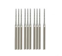 Jotekonoby Lot de 10 forets de 0,8 à 2,5 mm avec tige de 2,35 mm pour verre, jade, ambre, bijoux, carrelage, fraises rotatives élevées pour Dremel et outils similaires (10 pièces de 0,8 mm)