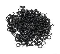 Jotekonoby Lot de 100 émerillons pivotants pour pêche à la carpe Ronnie Rig - En alliage noir - Antireflet - Finition mate - Changement rapide