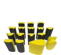 Jotekonoby Lot de 16 blocs de ponçage à la main en mousse de polyuréthane pour ponceuse à main pour polissage du bois, réparation de voiture et finition de meubles Design ergonomique
