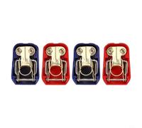 Jotekonoby Lot de 2 paires de bornes de batterie à dégagement rapide avec contacts plaqués or et pinces à vis pour batteries 12 V de voiture, voiture, caravane et batteries rondes standard