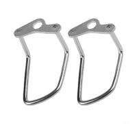 Jotekonoby Lot de 2 protections de dérailleur arrière en acier inoxydable pour VTT, vélos de route (argenté)