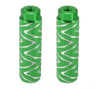 Jotekonoby Lot de 2 repose-pieds en alliage d'aluminium pour vélo de route, 100 x 28 mm, repose-pieds cylindriques moletés antidérapants, compatibles avec essieu de 1,9 cm, bleu