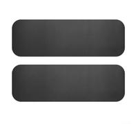 Jotekonoby Lot de 2 tapis de course en mousse de coton et silicone - Absorbant les chocs et antidérapants - Pour tapis de course, vélos d'appartement, rameurs - Noir - 25 x 80 x 0,6 cm