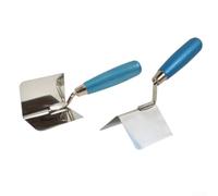 Jotekonoby Lot de 2 truelles d'angle en acier inoxydable pour cloison sèche - Outils de plâtrage intérieur et extérieur pour la finition professionnelle et les travaux de maçonnerie