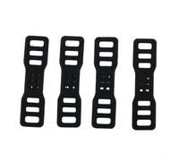 Jotekonoby Lot de 4 bandes élastiques en silicone pour vélo - Pour montage d'éclairage, outils, téléphone, pompe sur montagne, route, vélo électrique, pliable, noir - 67-100 mm (D)