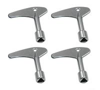 Jotekonoby Lot de 4 clés triangulaires pour ascenseur et accès utilitaire en alliage de zinc résistant à la rouille, adaptées aux armoires électriques et aux boîtes de compteur
