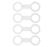 Jotekonoby Lot de 4 clips de maintien en silicone pour plongée sous-marine et tuba Transparent Longueur 10 cm Épaisseur 3 mm