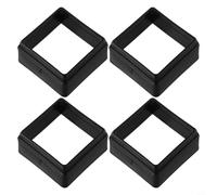 Jotekonoby Lot de 4 manchons carrés en plastique pour équipement de fitness, accessoires d'exercices abdominaux creux, 50 x 50 à 45 x 45 et 50 x 100 à 40 x 80 mm, noir (50 x 50 à 45 x 45)