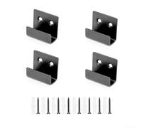 Jotekonoby Lot de 4 supports muraux plats en acier inoxydable robustes pour affichage de carrelage, cadre photo, miroir, matériel mural de salle de bain avec vis