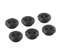 Jotekonoby Lot de 6 œillets en caoutchouc pour réservoir de carburant à 2 trous, rondelle d'étanchéité noire pour débroussailleuse, débroussailleuse, tuyau d'huile, diamètre extérieur de 24 mm