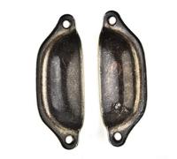 Jotekonoby Lot de poignées en laiton antique 98 x 33 mm pour tiroir d'armoire avec vis 10 tirettes de style vintage pour placard Dra