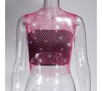 Jotekonoby Manches courtes strass pour haut Coupe droite Printemps Automne | Design strass noir, manches courtes, longueur normale, élasticité modérée, tissu en polyester