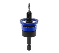 Jotekonoby Mèche conique à tige de 9,5 mm avec limiteur de noyau pour le travail du bois, fraise à défoncer en acier au carbone pour charnière pour verrouillage de fenêtre, longueur 80 mm, compatible