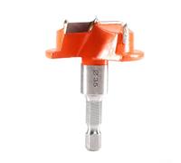 Jotekonoby Mèche d'alésage de charnière à pointe en carbure de tungstène de 35 mm, ouvre-trou pour charnières d'armoire, foret d'installation de travail du bois avec tige hexagonale de 6,35 mm