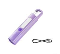 Jotekonoby Mini lampe de poche rechargeable - Lampe de camping LED zoomable avec luminosité de 300 lumens, mise au point réglable, chargement USB, corps en aluminium aéronautique (violet)