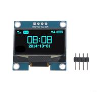 Jotekonoby Module d'affichage 1,3" 128 x 64 avec pilote IC SH1106 pour communication d'écran I2C, panneau d'écran compact à contraste élevé et faible puissance pour (bleu)