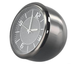 Jotekonoby Montre à quartz pour tableau de bord de voiture Noir | Boîtier en alliage de zinc, cadran noir, pointeur lumineux, sur la grille d'aération, horloge de bureau et de voiture