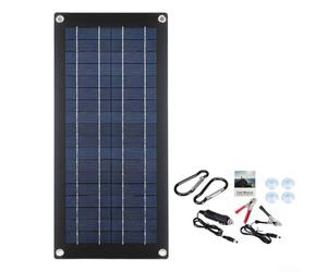 Jotekonoby Panneau solaire PV, 60 W 12 V - Chargeur de batterie - Maintien de cellules solaires monocristallines pour voiture, camping-car, caravane, van, bateau