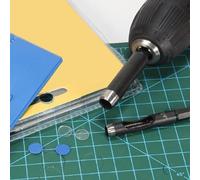 Jotekonoby Perforatrice creuse pour artisanat du cuir, perceuse électrique avec tige hexagonale, outil de poinçonnage en acier au carbone pour caoutchouc plastique joint synthétique (1#)