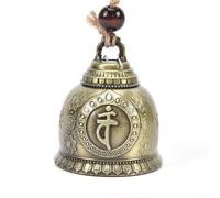 Jotekonoby Petit Carillon à Vent Feng Shui Bronze - Alliage de Zinc Bénédiction Cloche Design 18cm Décoration Maison & Voiture pour Energie Positive, Chance, Harmonie Traditionnelle