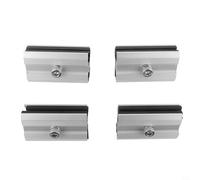 Jotekonoby Pince centrale en aluminium pour montage de film mince, support de fixation de connecteur anodisé résistant de 6,35 mm pour panneaux de 6 à 10 mm (lot de 1)