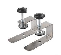 Jotekonoby Pince de panneau de tiroir réglable sans poignée pour le travail du bois - Outil de positionnement avec construction en ABS, pinces en L gauche et droite et feuilles de fer d'installation