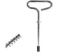 Jotekonoby Piquets de tente en métal pour neige, tarière à glace en spirale avec poignée ergonomique pour piquets de tente de pêche sur glace et ancrages au sol de camping d'hiver, compatibles avec (A