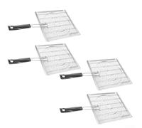 Jotekonoby Plaque de cuisson en acier inoxydable pour le camping et le barbecue, grille pliable pour griller du pain et des légumes, accessoire de cuisine compact en plein air