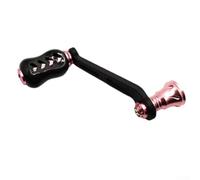 Jotekonoby Poignée de moulinet à bras unique en fibre de carbone pour Daiwa Fuego, bouton de moulinet rotatif de 70 mm avec roulements, compatible avec les roues rotatives à visser (rose)