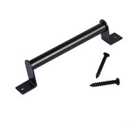 Jotekonoby Poignée de porte de grange double face pour portes en bois, poignée de portail en acier au carbone noir mat, quincaillerie de porte coulissante d'extérieur et d'intérieur