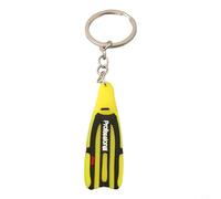 Jotekonoby Porte-clés de plongée sous-marine pour plongeurs - Porte-clés en silicone avec chaîne en acier, pour les amateurs de plongeurs, sports sous-marins (jaune)