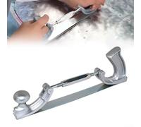 Jotekonoby Porte-lime réglable en acier à dents incurvées pour fichiers plats et ronds de 35,6 cm, outil de polissage de carrosserie de voiture avec vis d'angle, longueur 355 mm