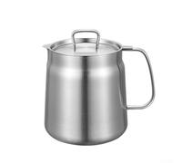 Jotekonoby Pot de filtre à huile en acier inoxydable 1,927,8 g, système de filtration d'huile de grande capacité avec filtre à maille fine pour huile de cuisson réutilisable, acier inoxydable 304